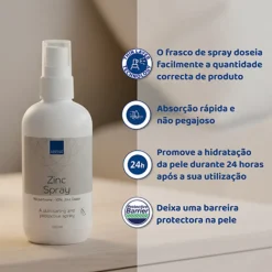 Abena Zink Spray Protetor 100ml | 10% Óxido de Zinco | Barreira Protetora para Pele Sensível