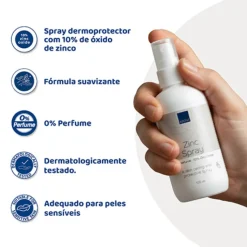 Abena Zink Spray Protetor 100ml | 10% Óxido de Zinco | Barreira Protetora para Pele Sensível