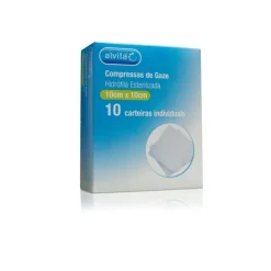 Alvita Compressas Esterilizadas Gaze 10X10 Cm X10