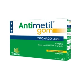 Antimetil Gom Gomas Sem Açúcar 2x24 | Sabor Menta-Limão Náuseas e Digestão