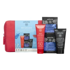 Apivita Bee Sun Creme Manchas SPF50 + Máscara + Gel Limpeza Oferta Bolsa