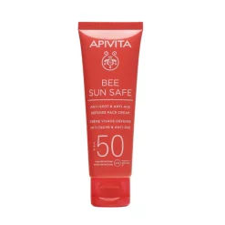Apivita Bee Sun Creme Manchas SPF50 + Máscara + Gel Limpeza Oferta Bolsa