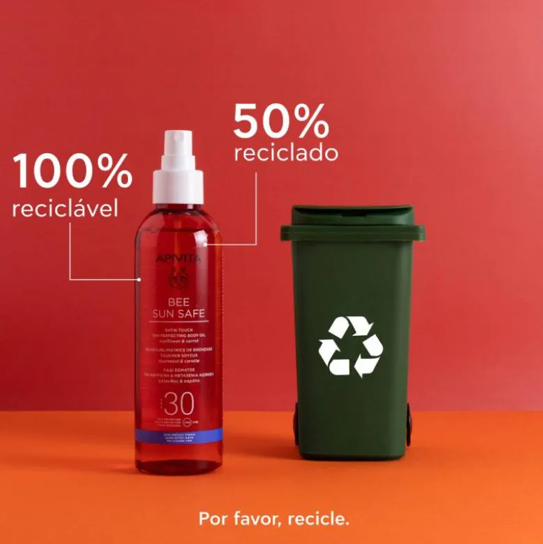 Apivita Bee Sun Óleo Corporal Sublimador de Bronzeado Toque Acetinado FPS30 200ml
