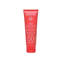 Apivita Bee Sun Safe Creme Defesa Antimanchas & Antienvelhecimento SPF50 Com Cor 50ml