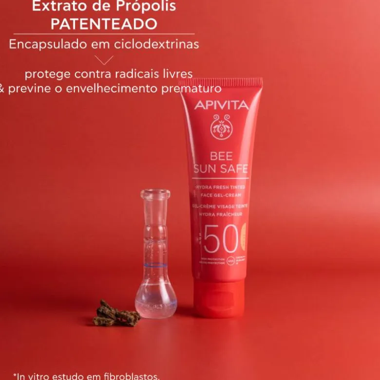 Apivita Bee Sun Safe Gel-Creme Hidra Refrescante SPF50 Com Cor 50ml