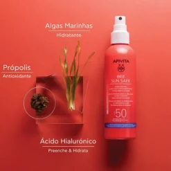 Apivita Bee Sun Safe Spray Hidra Ultraligeiro Rosto e Corpo SPF50 200ml