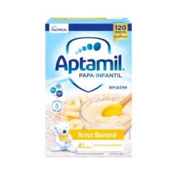 Aptamil Papa Láctea s/ Glúten Arroz Banana 225g +6 Meses | Preparar com Leite