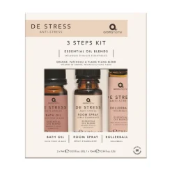Aroma Home De-Stress 3 Steps Kit Óleos Essenciais