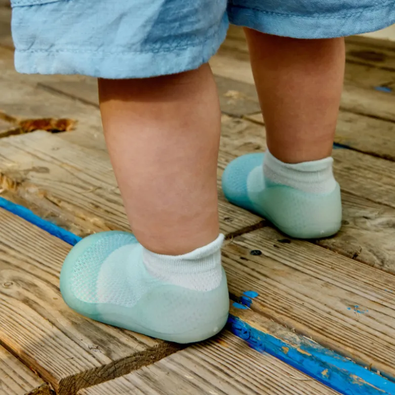 Attipas Gradation Mint Sapato Bebé AQUA-X Barefoot T22.5 | Secagem rápida ideais para praia e verão
