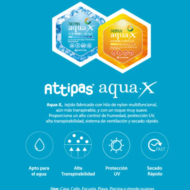 Attipas Gradation Mint Sapato Bebé AQUA-X Barefoot T22.5 | Secagem rápida ideais para praia e verão