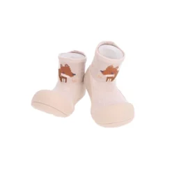 Attipas Woodland Beige Fox Tamanho 21.5 | Sapato Bebé Barefoot
