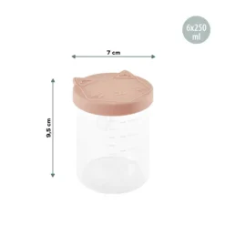 Babymoov Icy Bowls 6x250ml Recipientes Vidro | Conservar e Transportar Refeições do Bebé