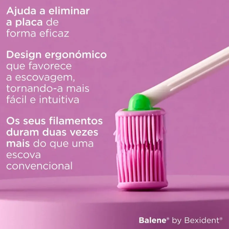 Balene by Bexident Junior Escova Infantil Lilás +6 Anos Design Ergonómico e Cerdas Suaves