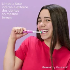 Balene by Bexident Junior Escova Infantil Rosa +6 Anos Design Ergonómico e Cerdas Suaves