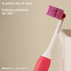 Balene by Bexident Junior Escova Infantil Rosa +6 Anos Design Ergonómico e Cerdas Suaves