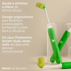 Balene by Bexident Junior Escova Infantil Verde +6 Anos Design Ergonómico e Cerdas Suaves