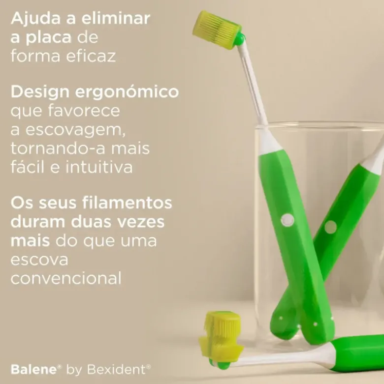 Balene by Bexident Junior Escova Infantil Verde +6 Anos Design Ergonómico e Cerdas Suaves