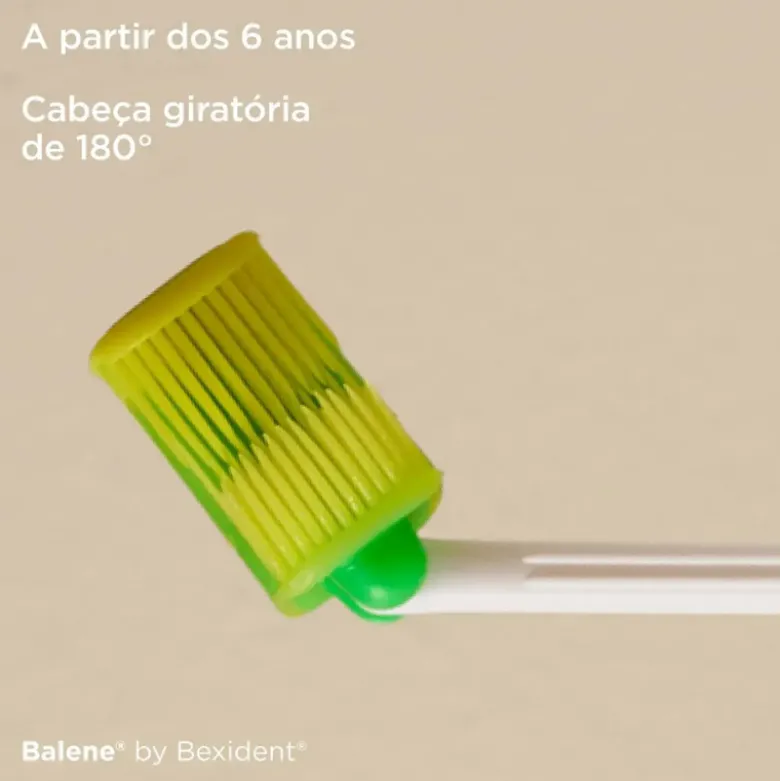 Balene by Bexident Junior Escova Infantil Verde +6 Anos Design Ergonómico e Cerdas Suaves