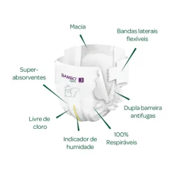Bambo Nature Fraldas 3 (4-8 kg) 28 Unidades