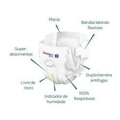 Bambo Nature Fraldas 4 (7-14 kg) 24 Unidades