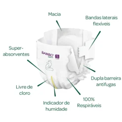 Bambo Nature Fraldas 5 (12-18 kg) 22 Unidades