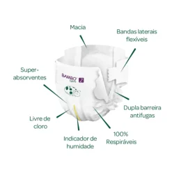 Bambo Nature Fraldas 2 (3-6 kg) 30 Unidades