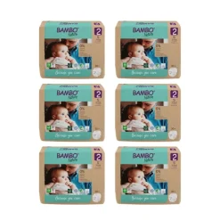 Bambo Nature Fraldas T2 S 3-6kg Paper Bag | 6x30 Unidades 180 fraldas