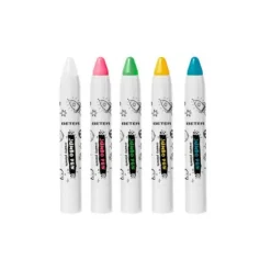 Beter Genius Tribe Lápis de Pintura Facial e Corporal | 5 Cores Jumbo | Recomendado +5 Anos