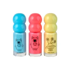 Beter Genius Tribe 3 Vernizes Unhas | Azul, Vermelho e Amarelo | Base Água