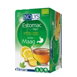 Biolys Estômago Leve 24 Saquetas | Chá Gengibre Limão - Digestão Leve e Alívio de Náuseas.