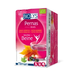 Biolys Pernas Leves 24 Saquetas | Chá Videira Vermelha e Frutos Vermelhos - Circulação Venosa