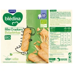 Blédina Mini Crackers Bio | Bolachas para Bebé 10M+ | 100% Biológicas | 30g