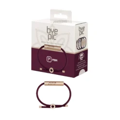 Byepic Pulseira Repelente Cordão Bordeaux | Repelente Natural Citronela | Ajustável Adulto
