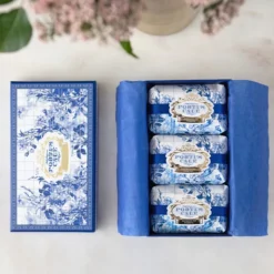 Castelbel Conjunto Sabonetes Portus Cale Gold & Blue 3x150g | Presente Luxo Artesanal
