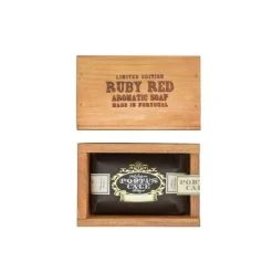 Castelbel Portus Cale Ruby Red Sabonete Caixa de Madeira 150g