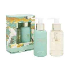 Castelbel Set de Viagem White Crane | Gel + Loção Corporal 2x100ml | Fragrância Amadeirada-Cítrica