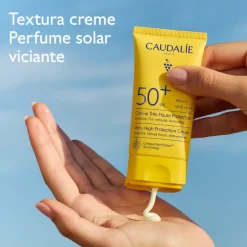Caudalie Vinosun Creme Solar FPS50+ Rosto 50ml | Proteção Muito Elevada UVA/UVB