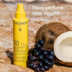 Caudalie Vinosun Spray Invisível FPS50 75ml | Formato Viagem - Proteção Solar Alta