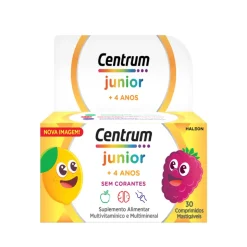 Centrum Junior 30 Comprimidos Mastigáveis | Vitaminas e Minerais Crianças +4 Anos