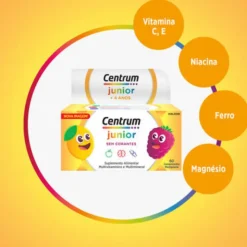 Centrum Junior 30 Comprimidos Mastigáveis | Vitaminas e Minerais Crianças +4 Anos