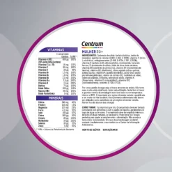 Centrum Mulher 50+ 30 Comprimidos | Suplemento para Mulheres +50 Anos