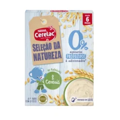 Cerelac Seleção da Natureza Papa Não Láctea 8 Cereais 160g +6M