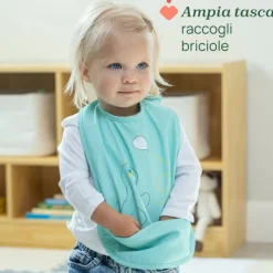 Chicco Babetes Tecido Impermeável 6M+ Azul 2un | Bolso Migalhas