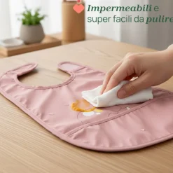 Chicco Babetes Tecido Impermeável 6M+ Rosa 2un | Bolso Migalhas