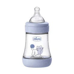 Chicco Biberão Perfect 5 150ml Azul | Fluxo Lento +0M Anticólicas