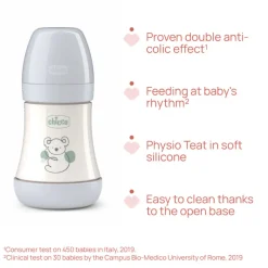 Chicco Biberão Perfect 5 150ml Neutro +0M | Fluxo Lento +0M Anticólicas