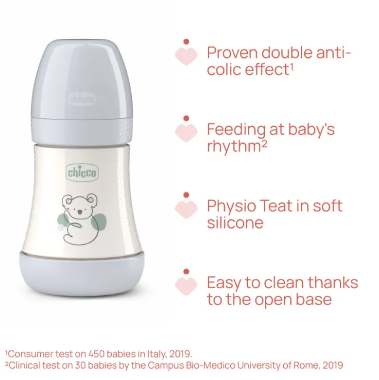 Chicco Biberão Perfect 5 150ml Neutro +0M | Fluxo Lento +0M Anticólicas