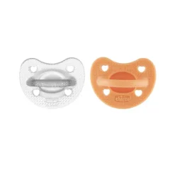 Chicco Chupetas PhysioForma Luxe Silicone Transparente/Laranja 6-16M