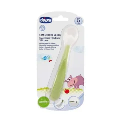 Chicco Colher de Silicone Verde 6M+