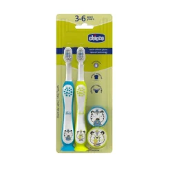 Chicco Conjunto Escovas Dentes Tigre-Panda 3-6 Anos